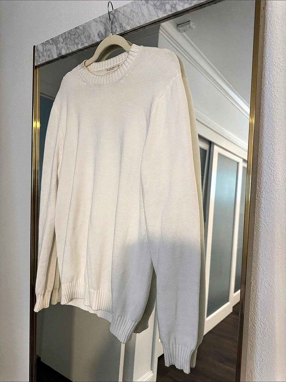Suitsupply Cotton Crewneck Sweater in White Size Medium